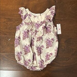 Floral Ruffle Baby Romper